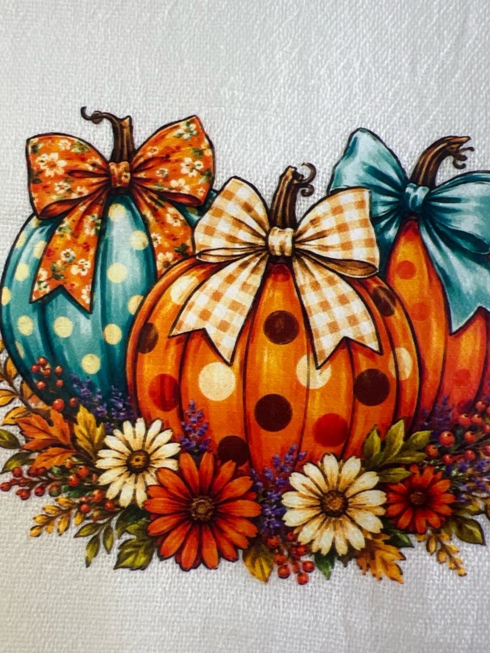 Fall Pumpkin Kitchen Towel Autumn Pumpkin Decorative Dish Towel